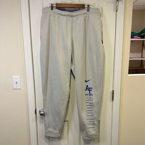 Nike Light Gray Sweatpants with Blue AF Falcons Logo